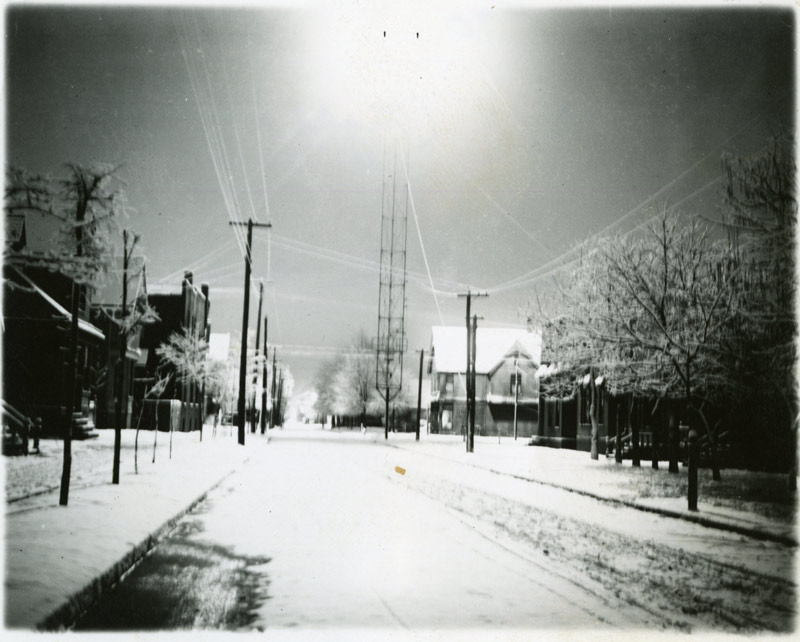 Moonlight Tower at Night