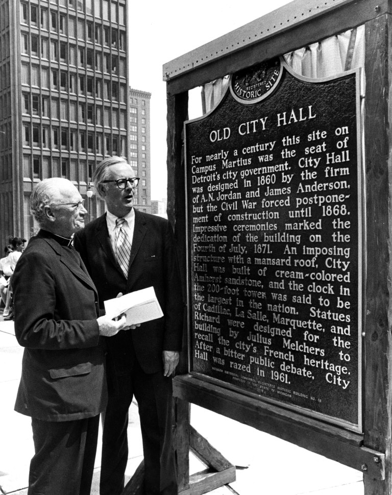 Msgr. Edward J. Hickey and Hudson Mead at the ceremony.