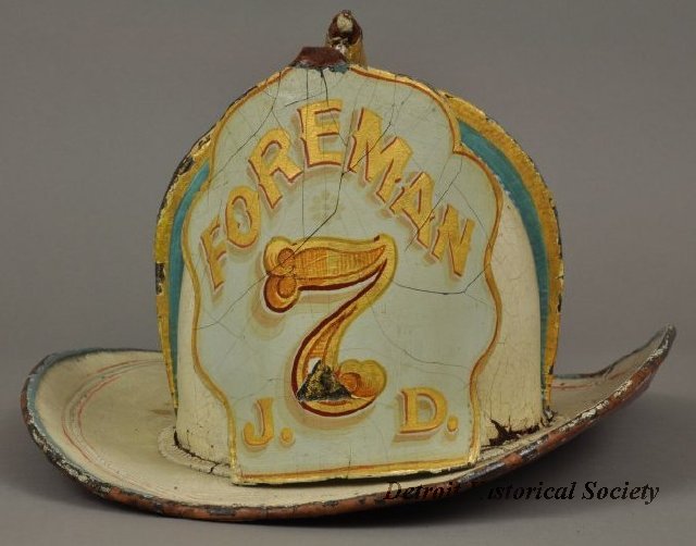 Jeremiah Dwyer's leather fire helmet