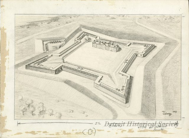 Sketch of the original layout of Fort Wayne, 1951