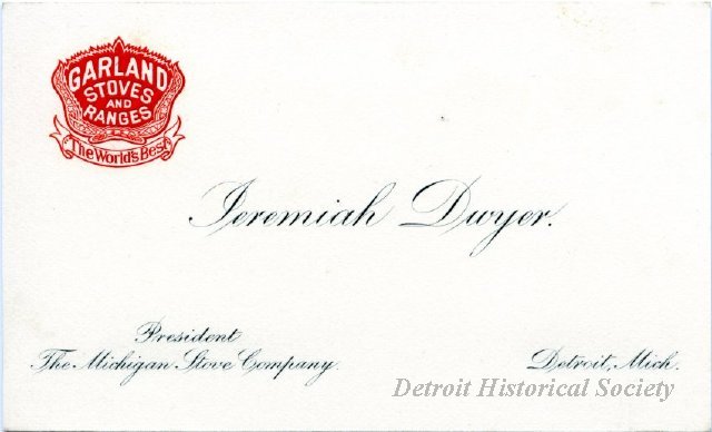 Jeremiah Dwyer's business card