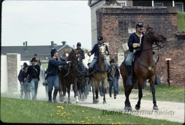 Union Army reenactors at Fort Wayne, 1988