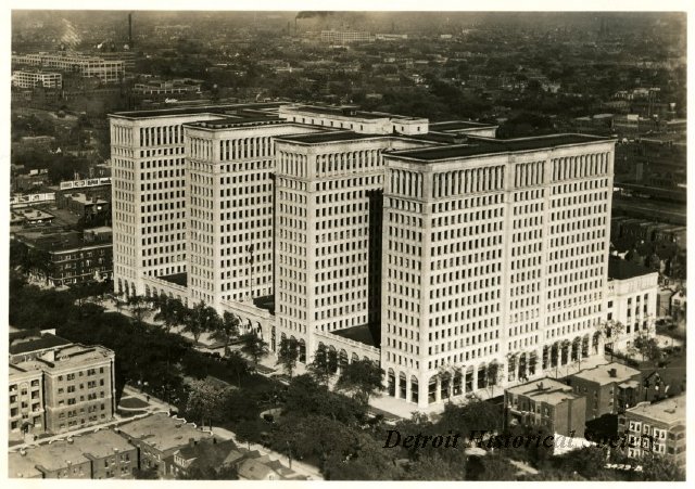 View of the General Motors Building from the Fisher Building, 1928