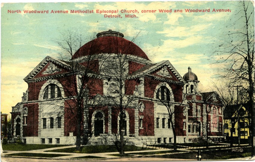 North Woodward Avenue Methodist Church Postcard, 1912 – 2012.044.617