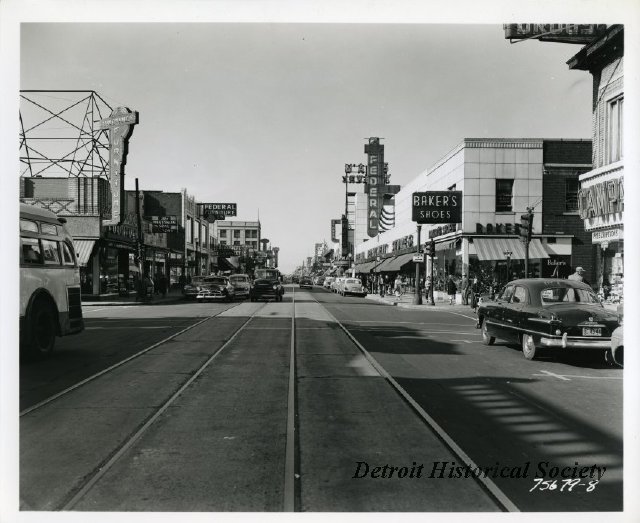 Joseph Campau Street in Hamtramck, 1950s