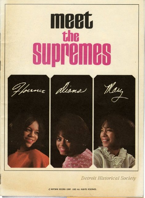 "Meet The Supremes" booklet, 1965 - 2013.040.167