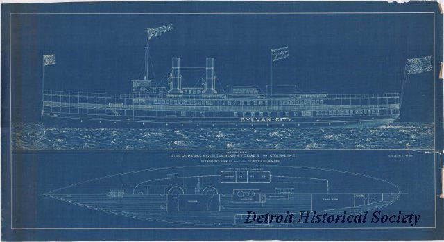 Ship plans prepared by the Detroit Dry Dock Company