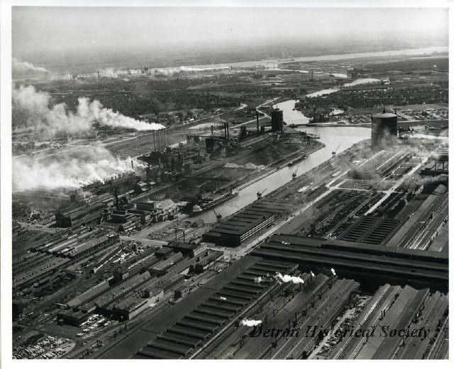 Aerial photo of Ford River Rouge Complex, 1950s