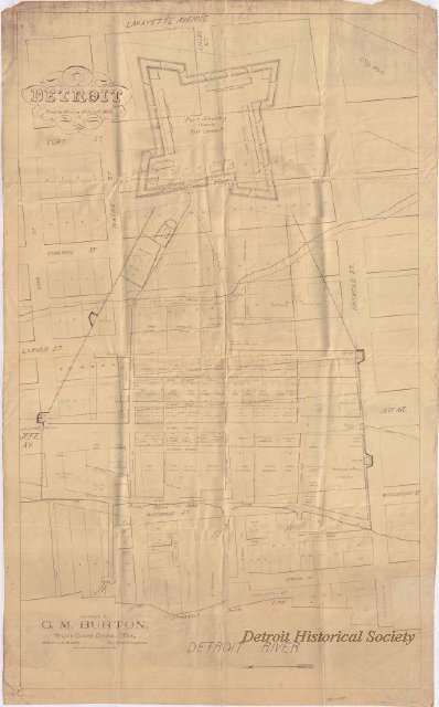 Map of Detroit showing Fort Lernoult, 1805